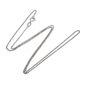 Vintage Italy RSA Sterling Silver 925 1.1mm Cable Chain Necklace 18"